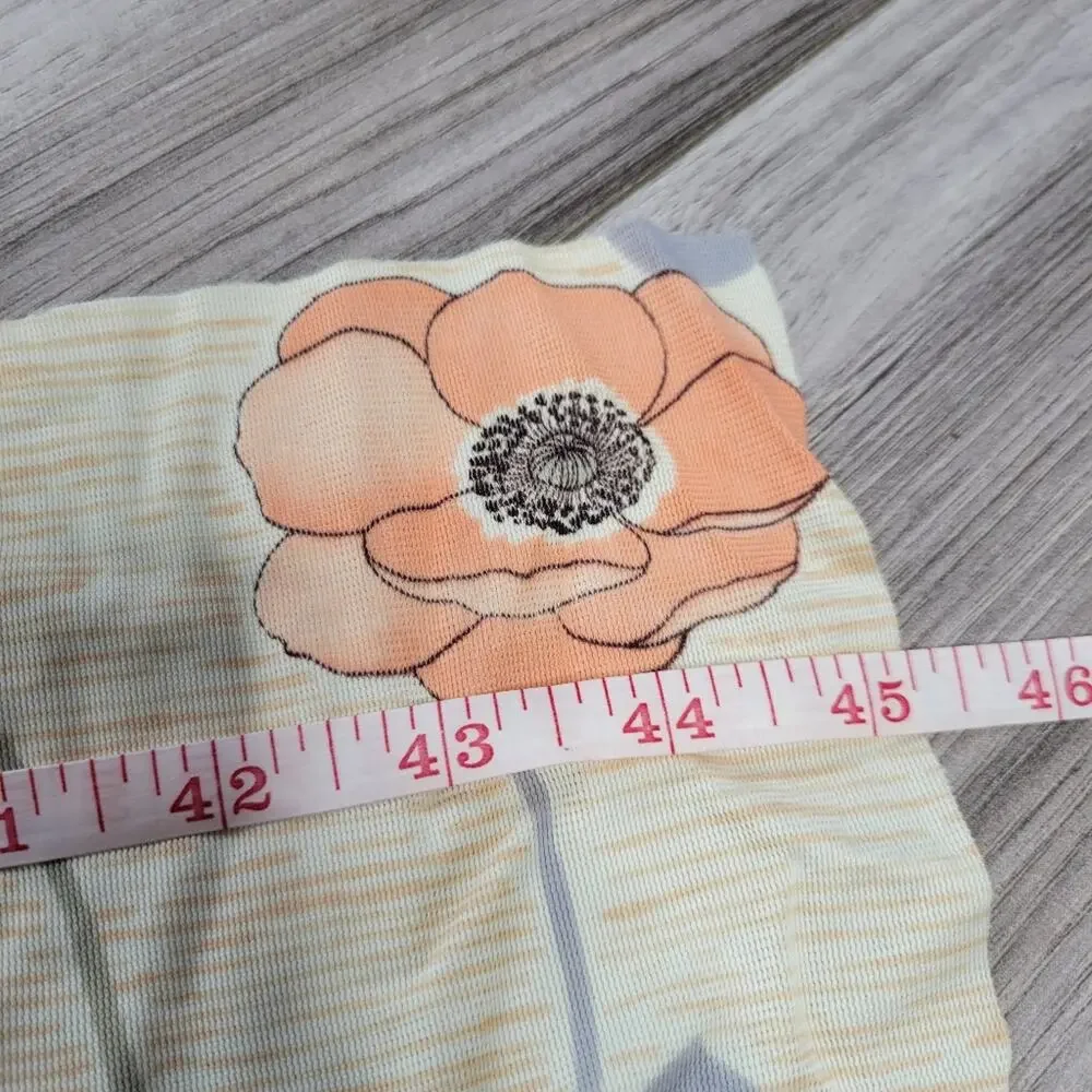 Vintage 70s Polyester (or polyblend) Floral Fabric - 45